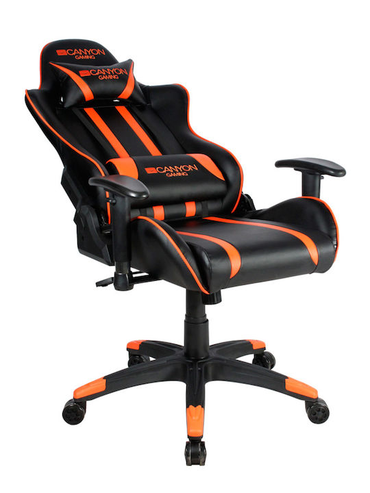 Canyon Fobos GС-3 Καρέκλα Gaming Δερματίνης με Ρυθμιζόμενα Μπράτσα Πορτοκαλί