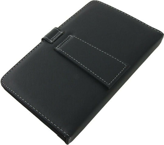 Esperanza EK123 Flip Cover cu Tastatură în Engleză SUA Neagră Universal 7"