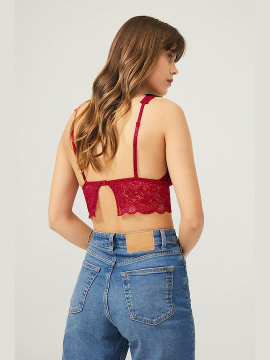 CottonHill Burgundy Bralette pentru femei