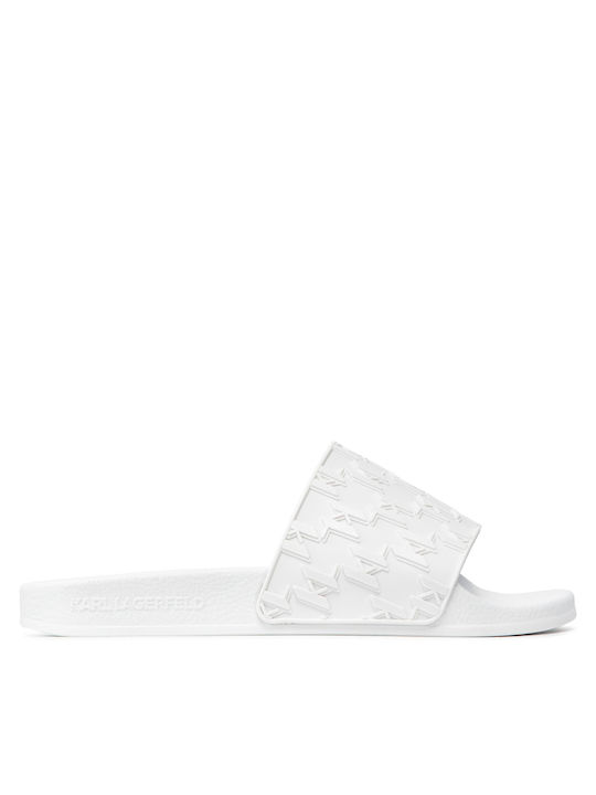 Karl Lagerfeld Slides σε Λευκό Χρώμα