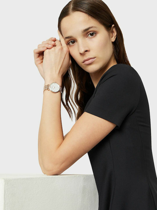 Emporio Armani Gianni T-bar Ρολόι Μπαταρίας με Μεταλλικό Μπρασελέ Emporio Armani Gianni T-bar Ρολόι Μπαταρίας με Μεταλλικό Μπρασελέ