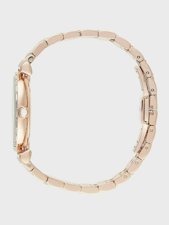 Emporio Armani Gianni T-bar Women's Watch with Pink Gold Metal Bracelet