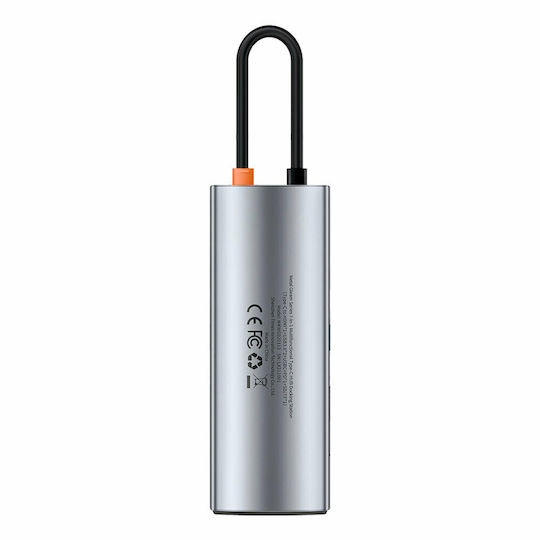 Baseus Metal Gleam USB-C Docking Station mit HDMI 4K PD Gray