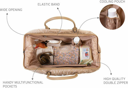 Childhome Shoulder/Hand Diaper Bag Mommy BR75832 Beige 55x30x40cm.