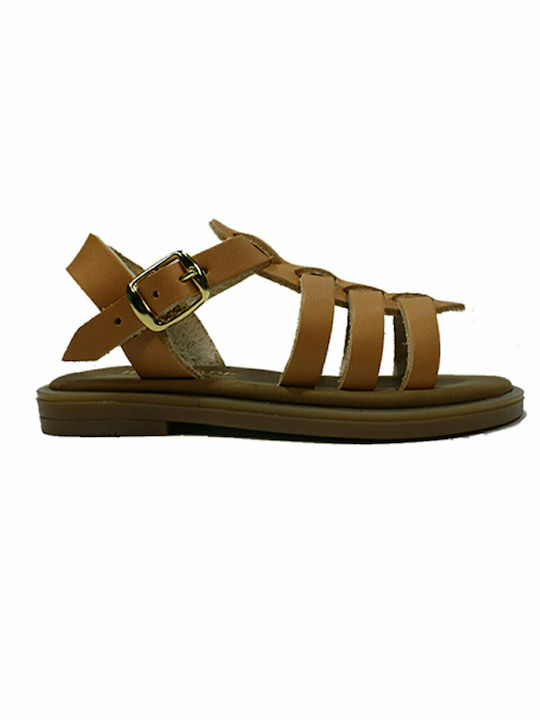 Leather anatomic children's sandals in natural color