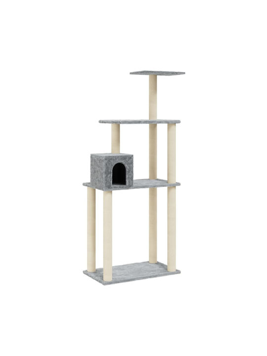 vidaXL Cat Scratching Post Cat Tree In Gray Colour 74x35x147 cm