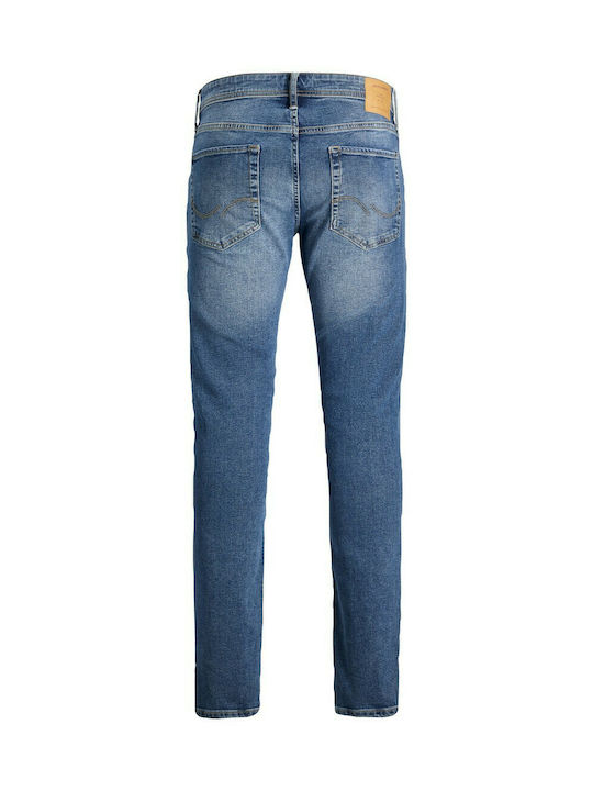 Glenn Men's Jeans Pants Elastic with Slim Fit Blue