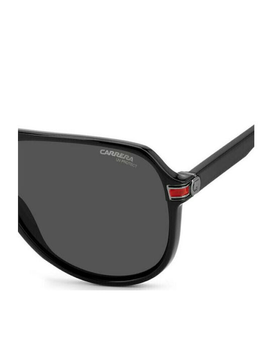 Carrera Unisex Sunglasses With Black Horn-Rimmed Frame And Grey Lens 1045/S 807IR