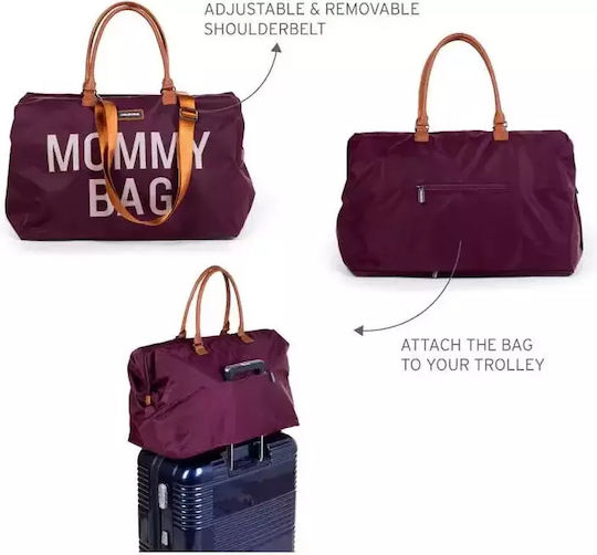Childhome Τσάντα Μαιευτηρίου Ώμου/Χειρός Mommy Aubergine 55x30x40εκ.