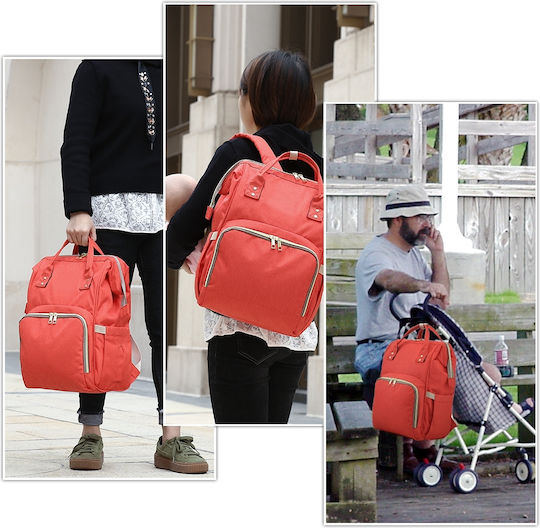 Τσάντα-Αλλαξιέρα Πλάτης Gabesy Bolsa Orange 27x21x42εκ.