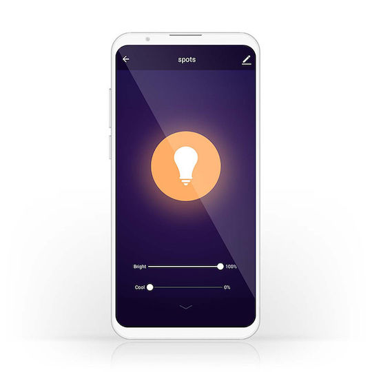 Nedis Bec Smart LED 9W pentru Dulie E27 și Formă A60 Alb reglabil 806lm Reglabil în intensitate