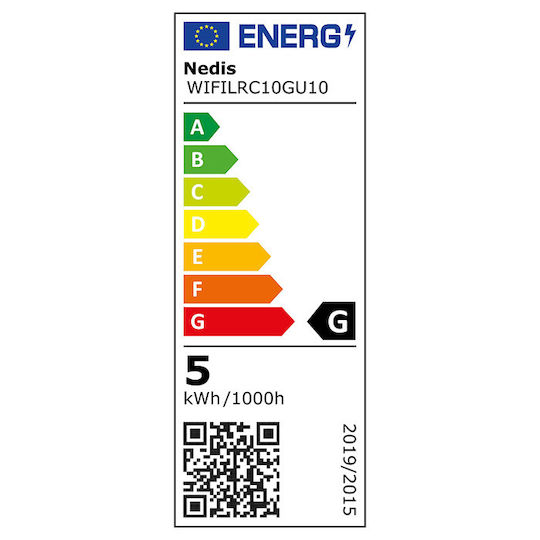 Nedis Smart Lampe LED 4.9W für Fassung GU10 und Form PAR16 RGBW 345lm Dimmbar