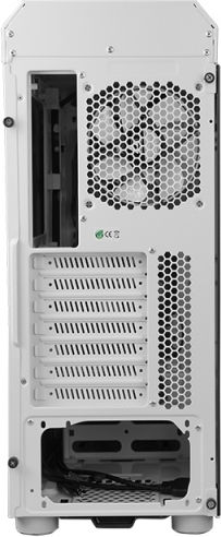 Chieftec Scorpion III Геймърско бюро Midi Tower Компютърна кутия със страничен прозорец и RGB осветление Бяло издание