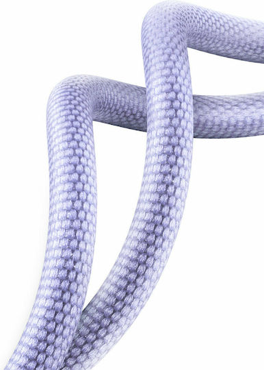 Baseus Crystal Shine Geflochtenes USB 2.0 Kabel USB-C männlich - USB-A 100W PD Lila 1,2m CAJY000405