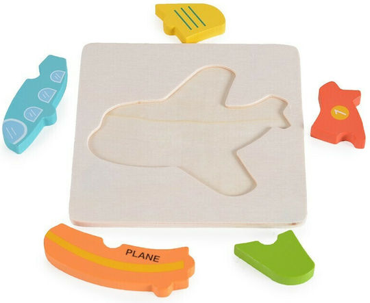 Holz Kinderpuzzle Plane für 1,5+ Jahre+ Jahre 5pcs Moni