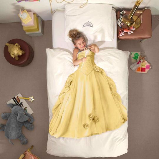 Snurk Set Kids Duvet Cover Single Yellow