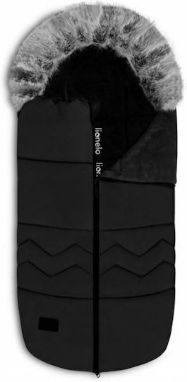 Lionelo Frode Universal Waterproof Stroller Footmuff with Fleece Lining 90x45cm Black Carbon