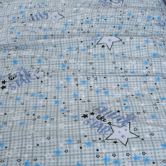 Palamaiki Cluster Set Kids Duvet Cover Single with Pillowcase Cotton Blue 170x250cm