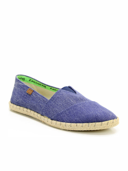 Gioseppo Men's Leather Espadrilles Blue