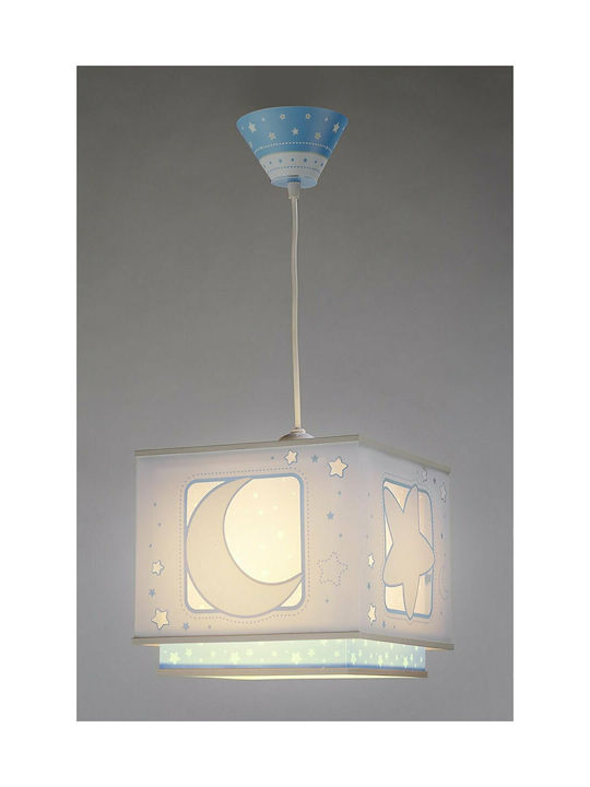Ango Kids Plastic Single Ceiling Light E27 Moon Blue 23W