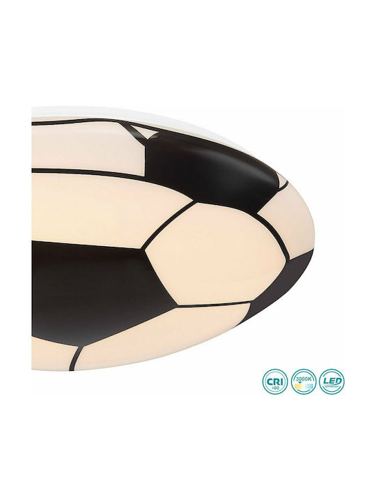 Globo Lighting Kids Metallic Single Mount Ceiling Light Lemmi White 18W