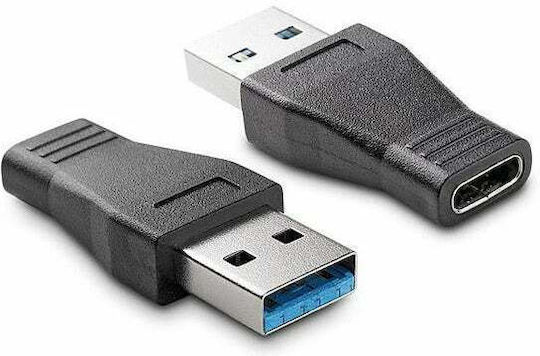 Powertech Convertor USB-A masculin în USB-C feminin 1buc CAB-U097