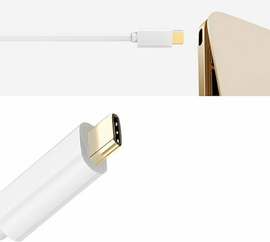 Ugreen Convertor USB-C masculin în HDMI feminin Alb 1buc 40273