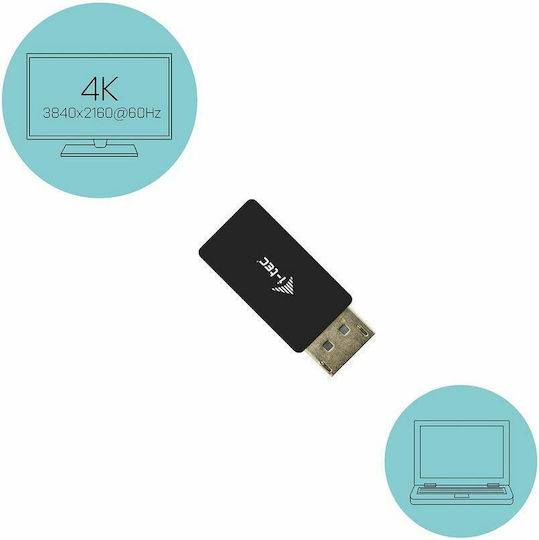 i-tec Μετατροπέας HDMI female σε DisplayPort male 1τμχ DP2HDMI4K60HZ