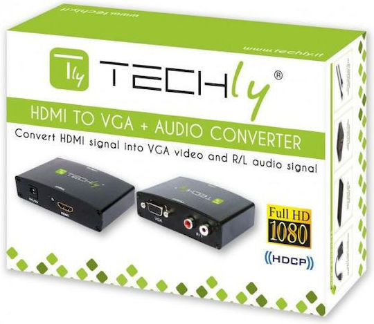 Techly Konverter HDMI weiblich zu RCA / VGA weiblich 1Stück IDATA CN-VGA