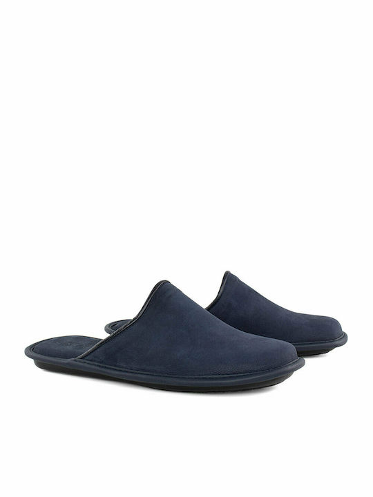 Castor Anatomic Nairobi Men's Leather Slippers Blue