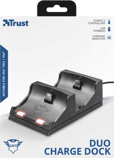 Trust GXT 235 Duo Charging Dock Controller-Ladestation 2 Controller PS4 Schwarz
