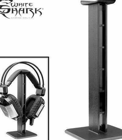 White Shark Creek Desktop Headphone Stand White