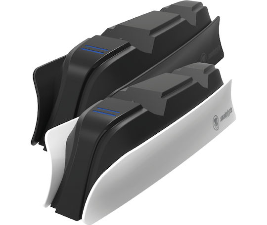 Snakebyte Twin:Charge 5 Βάση για 2 χειριστήρια PS5 με φωτισμό LED Λευκή SB916168