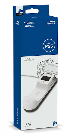SpeedLink Βάση για 2 χειριστήρια PS5 Λευκή SL-460001-WE