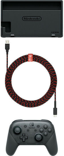 PDP USB Type C Charching Cable Кабел за Превключвател в Черен цвят