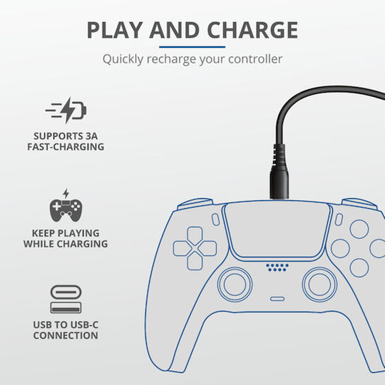 Trust Charging Cable for PS5 Black 24168