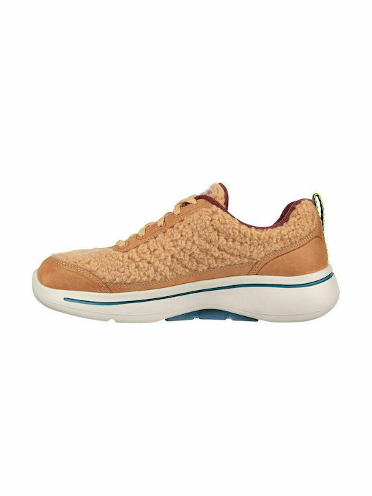 Skechers Go Walk Arch Fit Γυναικεία Sneakers Μπεζ