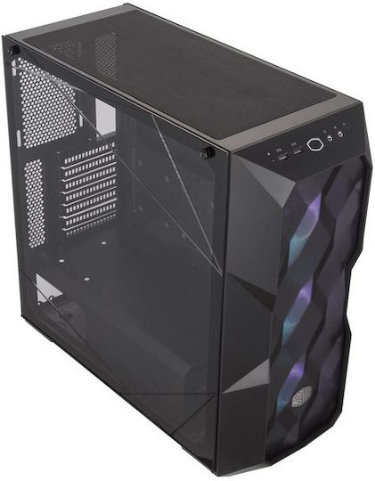 CoolerMaster Masterbox TD500 Mesh Gaming Midi Tower Κουτί Υπολογιστή με Πλαϊνό Παράθυρο και RGB Φωτισμό Μαύρο