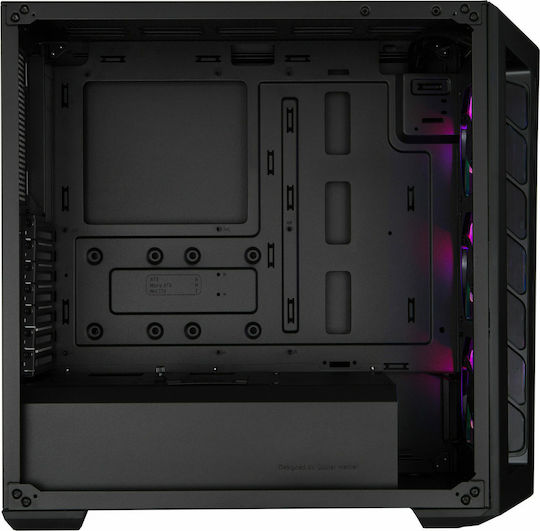 CoolerMaster Masterbox MB511 ARGB Gaming Midi Tower Κουτί Υπολογιστή με Πλαϊνό Παράθυρο Μαύρο