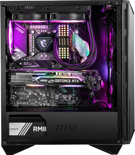 MSI MPG Gungnir 110R Gaming Midi Tower Κουτί Υπολογιστή με Πλαϊνό Παράθυρο και RGB Φωτισμό Μαύρο