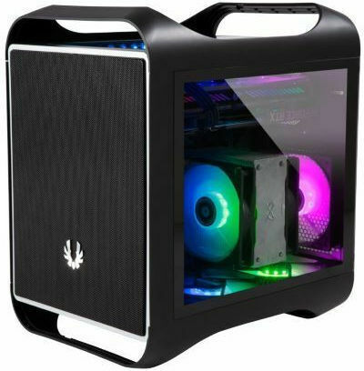 BitFenix Prodigy M 2022 Gaming Mini-Turm Computergehäuse mit Seitenfenster Schwarz