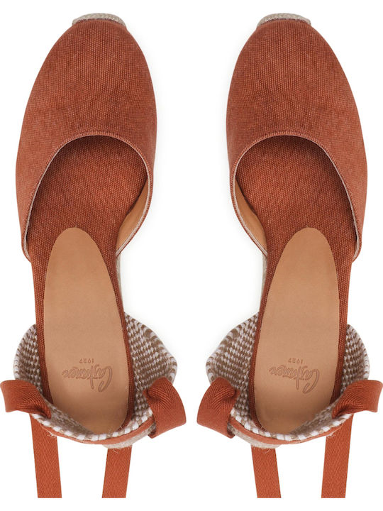 Castañer Carina 6 002 Women's Fabric Platform Espadrilles Brown