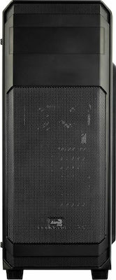 Aerocool Aero-300 FAW Midi Tower Компютърна кутия със страничен прозорец Черен