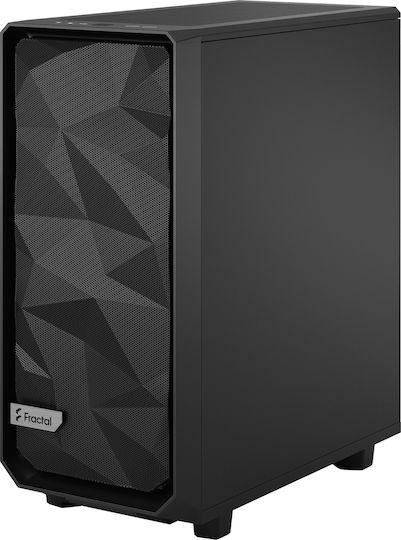 Fractal Design Meshify 2 Compact Dark Tempered Glass Gaming Midi Tower Κουτί Υπολογιστή με Πλαϊνό Παράθυρο Μαύρο