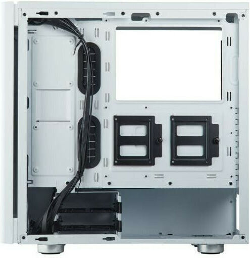 Corsair Carbide 275R Tempered Glass Gaming Midi Tower Computer Case with Window Panel White
