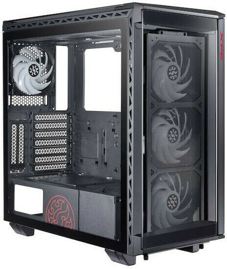 Adata XPG Battlecruiser Gaming Middle Tower Cutie de calculator cu iluminare RGB Negru
