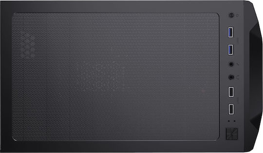 Cougar MX410 Mesh-G Gaming Midi Tower Κουτί Υπολογιστή με Πλαϊνό Παράθυρο Μαύρο