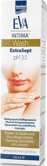 InterMed Eva Intima Wash Extrasept pH 3.5 Υγρό Καθαρισμού για την Ευαίσθητη Περιοχή με Χαμομήλι & Αλόη 250ml