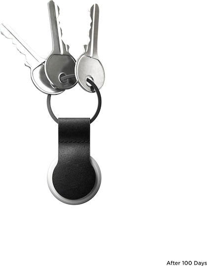 Nomad Loop Θήκη Μπρελόκ Δερμάτινη για AirTag σε Μαύρο χρώμα