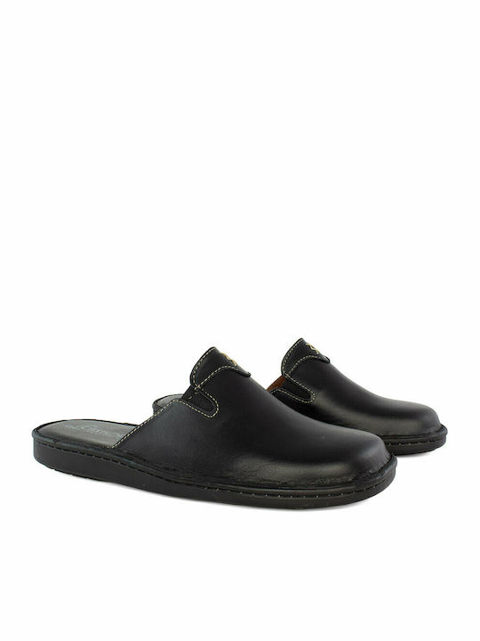 Castor Anatomic Ωρίων Men's Leather Slippers Black